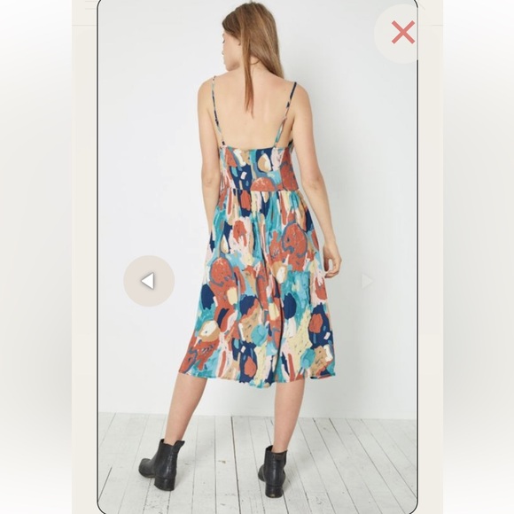 Rolla’s Eve Painted Tulip Midi Multicolor Sleeveless Dress Size Medium - Picture 6 of 11